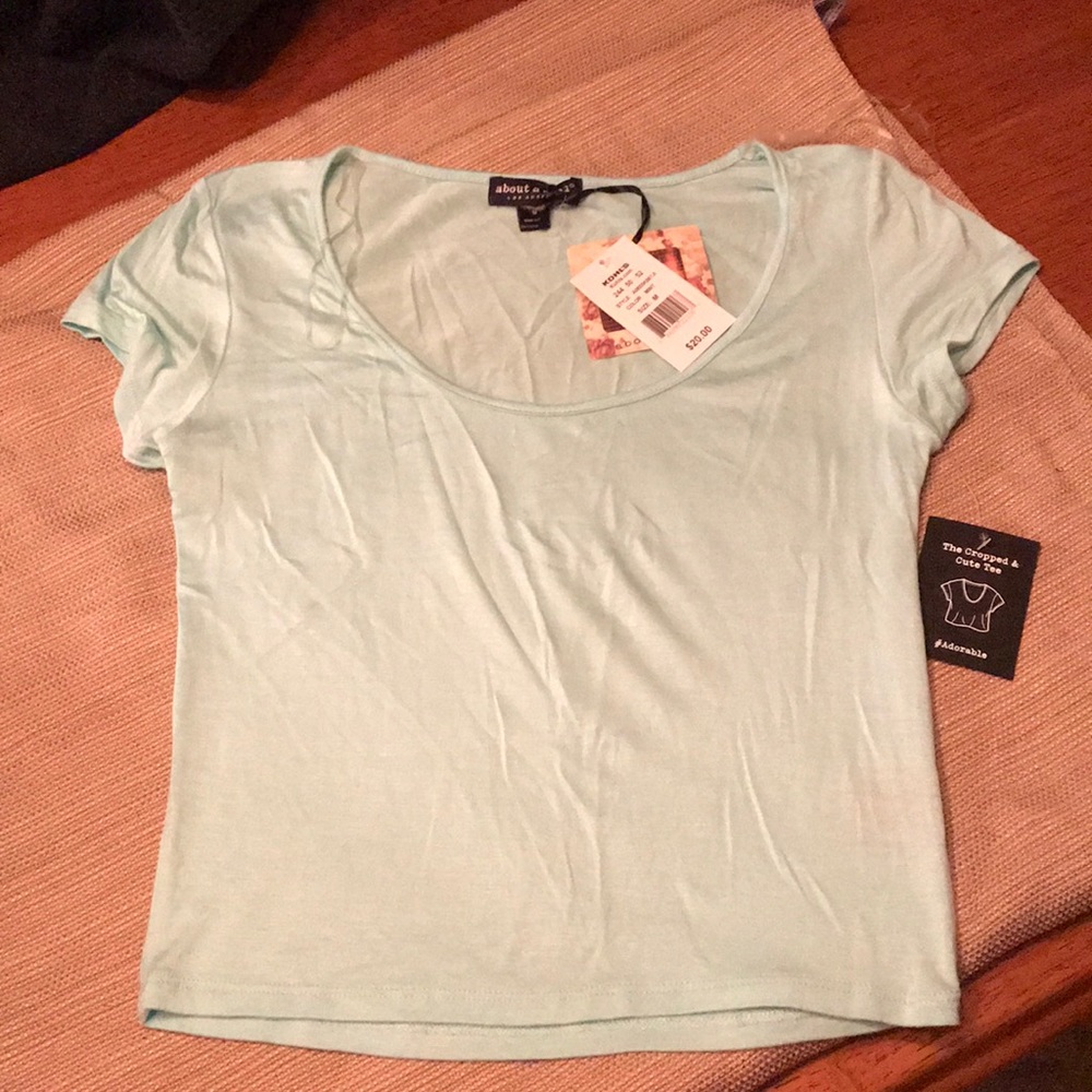 Teal crop top